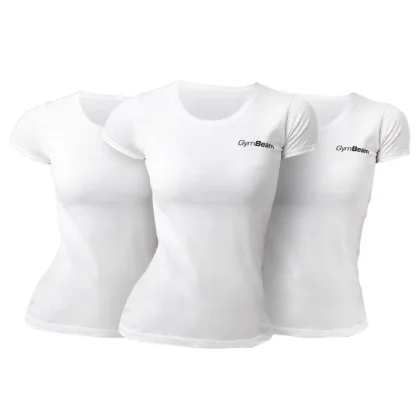 GymBeam Dámské tričko Basic 3Pack White