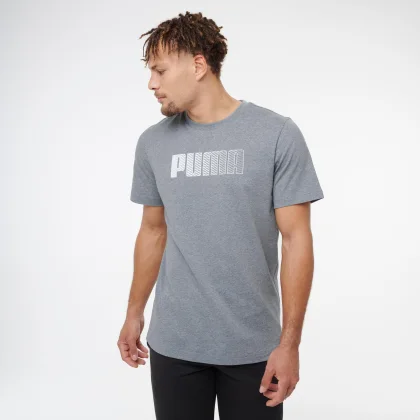 PUMA PUMA pánske fitness tričko s krátkym rukávom sivé L