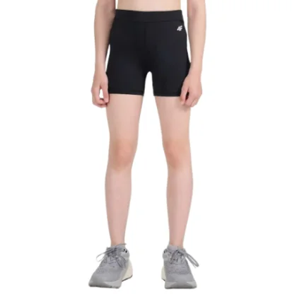 Dievčenské kraťasy 4F JUNIOR SHORT TIGHTS FNK F100-20S-DEEP BLACK