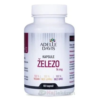 ADELLE DAVIS Železo 60 kapsúl