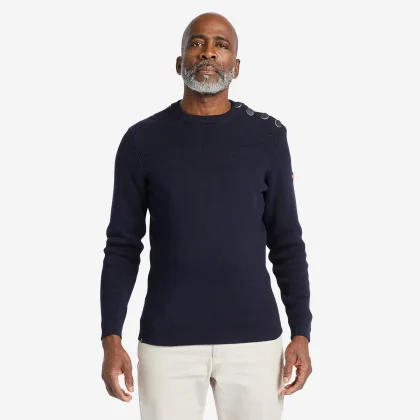 DECATHLON Pánsky námornícky sveter tmavomodrý 2XL