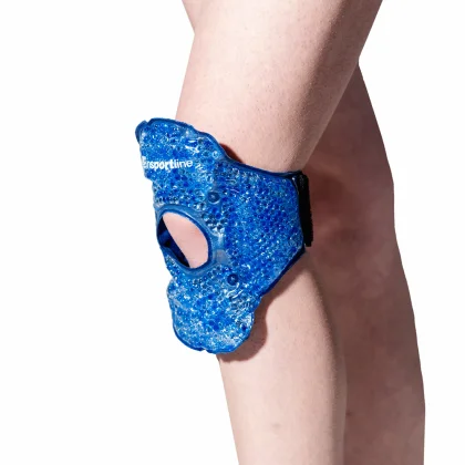 Kolenná a lakťová bandáž inSPORTline Vivogeno 25x20cm s hrejivo-chladivými gélovými guľôčkami