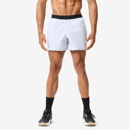 DOMYOS Pánske fitness šortky na bodybuilding svetlomodré S