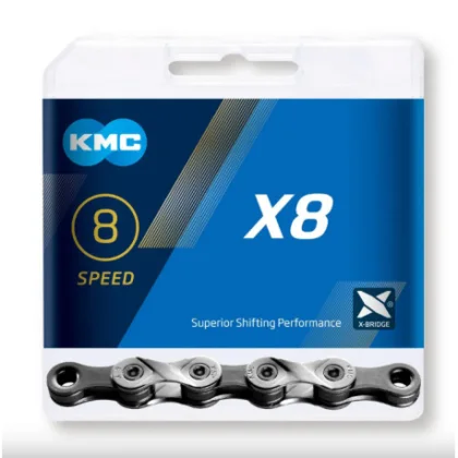 Řetěz na kolo KMC X 8-93 silver grey 114 links