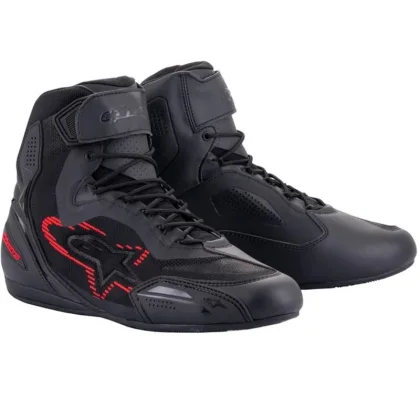 Alpinestars Boty na motorku Faster-3 Rideknit černo-tmavě šedo-červené