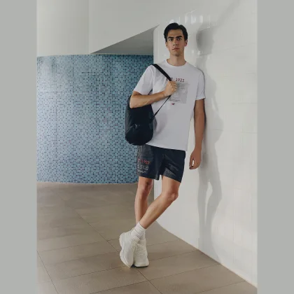 Plážové kraťasy boardshorty pánske - čierne