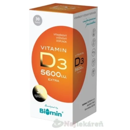 CALCIBONE Vitamin D3 EXTRA 5600 I.U. by BIOMIN 30ks