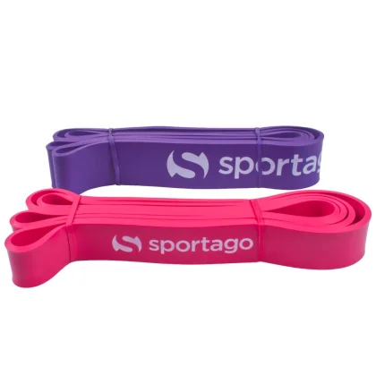 Posilňovacie gumy Sportago Pase - sada na zhyby - černá + fialová