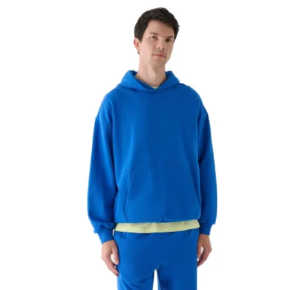 Pánska mikina s kapucňou 4F SWEATSHIRT-WAW24TSWSM1311-36S-COBALT
