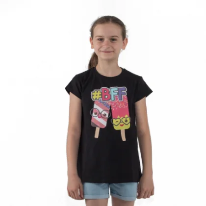 Dívčí tričko s krátkým rukávem AUTHORITY KIDS T-BFF_black