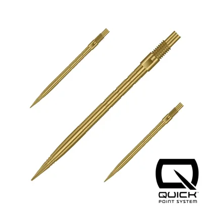 Hroty na šípky Harrows Quick Point Micro Grip zlaté 35mm 3ks