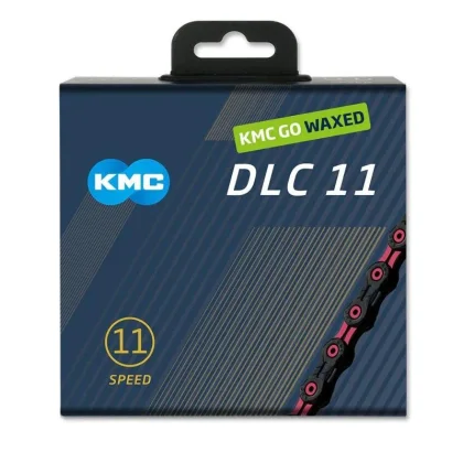 Kmc DLC 11 Růžovo/černý Waxed BOX řetěz