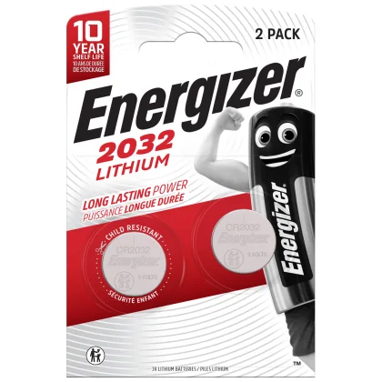 ENERGIZER 2 lítiové batérie CR2032 na cyklistické tachometre NO SIZE