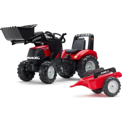 Falk Šlapací traktor 996AM Case IH Puma 240CVX s nakladačem a vlečkou