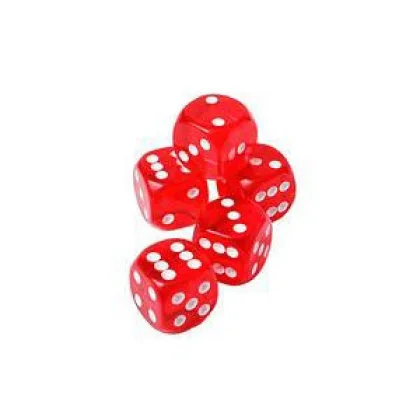 Kocky na poker Las Vegas červené, 5ks