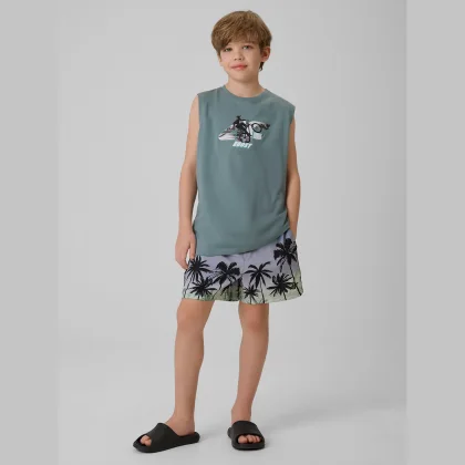 Chlapčenské plážové boardshorty - multicolor