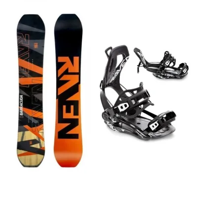 Raven Barracuda Carbon Orange snowboard + Raven Fastec FT360 black vázání