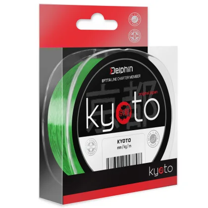 DELPHIN Kyoto fluo zelený priemer 0,165mm, nosnosť 5,6lb, balenie 200m