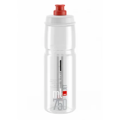 Láhev na kolo ELITE Fľaša JET transparentná červené logo 750 ml