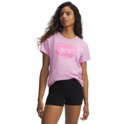 Dámske tričko s krátkym rukávom UNDER ARMOUR UA W VARSITY SS-PNK
