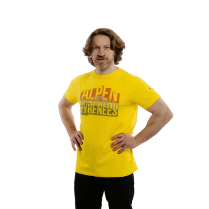 Pánske turistické tričko s krátkym rukávom EVERETT Tee ALKAPY yellow