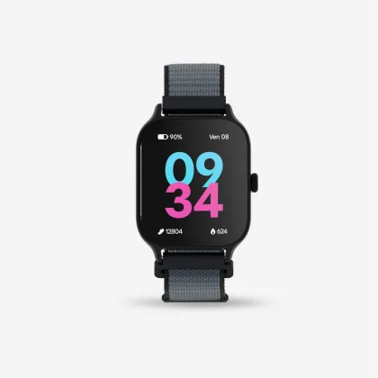 DECATHLON Športové smart hodinky Fit100 M s GPS sivé bez