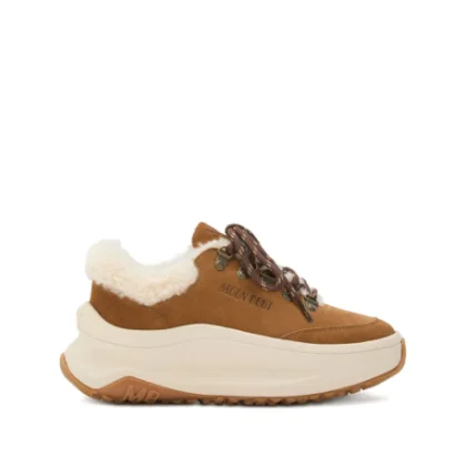 Dámska vychádzková obuv MOON BOOT MB MOON247 CITY SHEARLING, M008 COGNAC