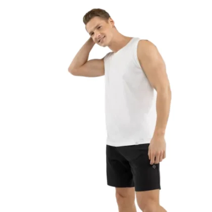 Pánske tričko bez rukávov VOLCANO T-TANK-WHITE