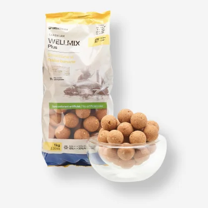 CAPERLAN Boilies na lov kapra Wellmix Plus 25 mm/1 kg Strawbanana bez