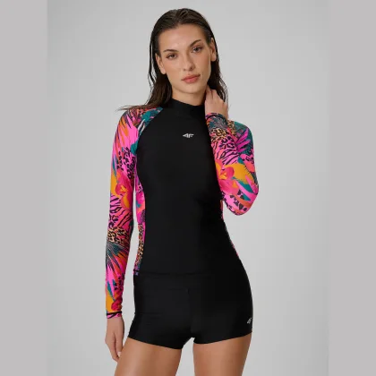 Dámsky top na plávanie a vodné športy s ochranou UPF50+ - multicolor