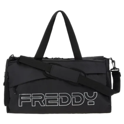 Női utazótáska FREDDY Duffel bag with maxi print-Black