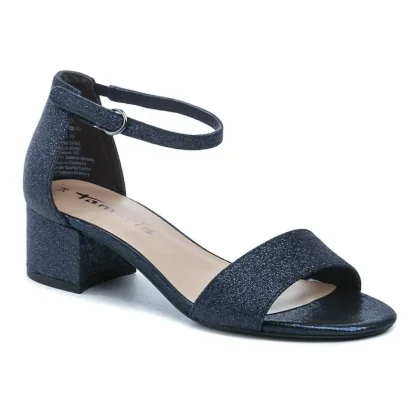Tamaris 1-28295-42 navy glam dámské sandály na podpatku