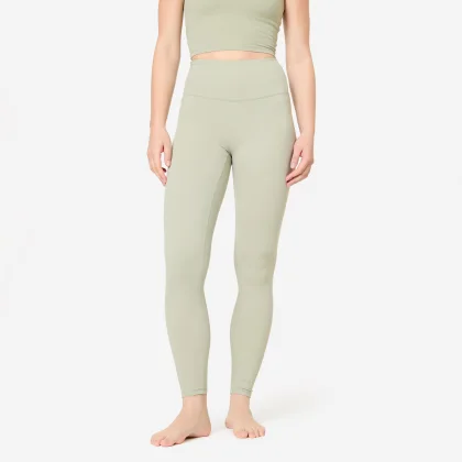 DOMYOS Dámske legíny Breathe na jogu a pilates zelené XL (W35 L31)
