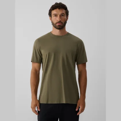 T-shirt regular s antibakteriálnou úpravou Polygiene pánsky - khaki