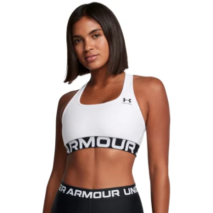 Dámská sportovní tréninková podprsenka UNDER ARMOUR UA HG Mid Branded-WHT
