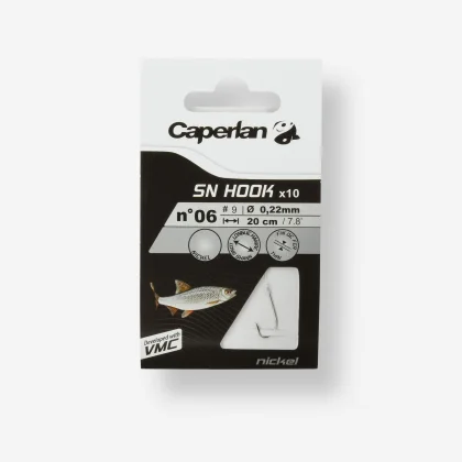 CAPERLAN Montované rybárske háčiky SN Hook niklované 16