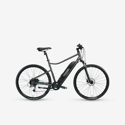 RIVERSIDE Elektrický trekingový bicykel 500 E sivý L