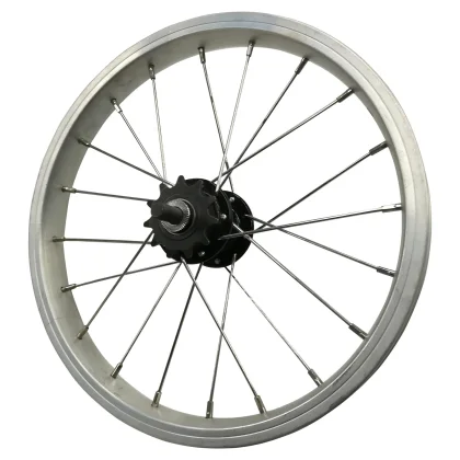 OXYLANE 14-palcové zadné koleso skladacieho bicykla s jedným ráfikom tilt 500 XS strieb. bez