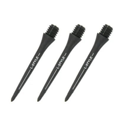 Konverzné karbonové hroty na šípky L-Style Hard Lip Points Carbon čierne 30mm, závit 2BA, 6ks