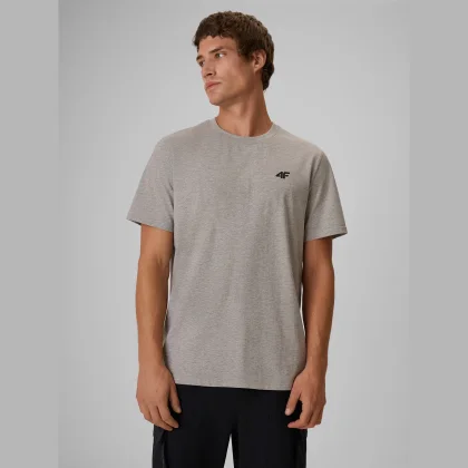 T-shirt regular hladký pánsky - sivý