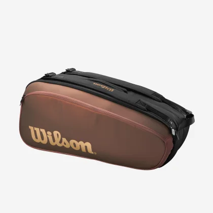 WILSON Tenisová termotaška Super Tour Pro Staff 9R hnedo-čierna bez