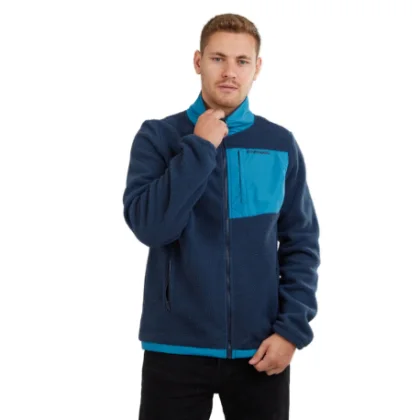 Pánska turistická mikina so zipsom FUNDANGO Haven Hybrid Jacket-486-patriot blue