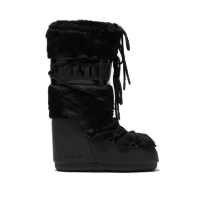 Vysoké zimné topánky MOON BOOT MB ICON FAUX FUR, N001 BLACK