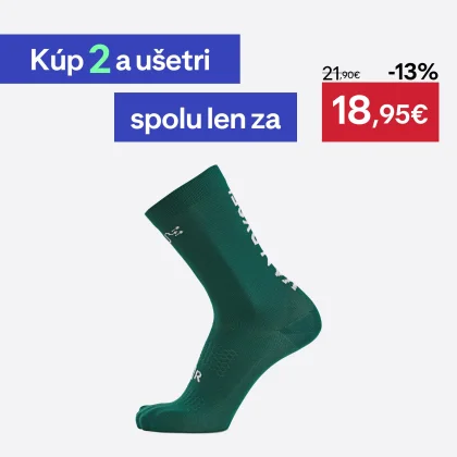 VAN RYSEL Cyklistické ponožky EDR zelené 35-38
