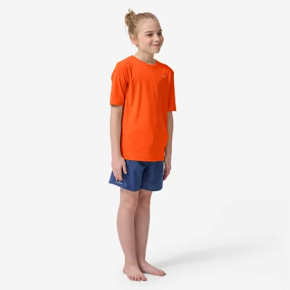 DECATHLON Detské tričko 100 s UV ochranou krátky rukáv oranžové 12-13 r (151-160 cm)
