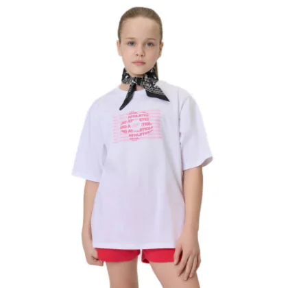 Dievčenské tričko s krátkym rukávom 4F JUNIOR TSHIRT F3302-10S-WHITE