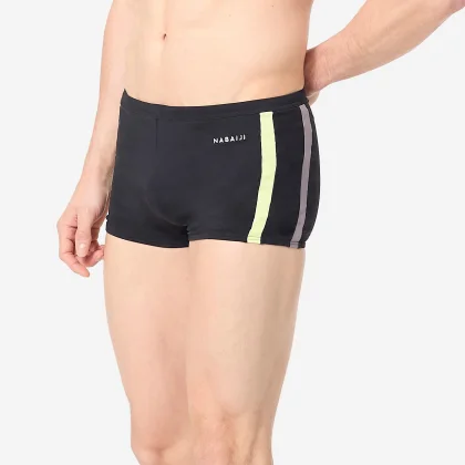 NABAIJI Pánske boxerkové plavky Negombo čierno-žlté 2XL