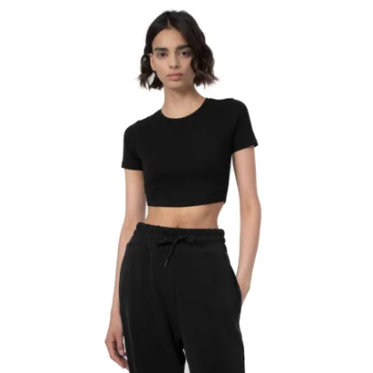 Női rövid ujjú póló 4F TSHIRT F345-20S-DEEP BLACK