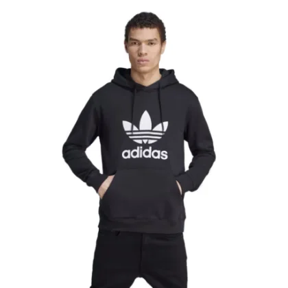 Pánska mikina s kapucňou ADIDAS ORIGINALS TREFOIL HOODY-IM4489-black white