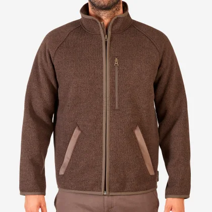 SOLOGNAC Poľovnícka fleecová mikina 900 hnedá 3XL